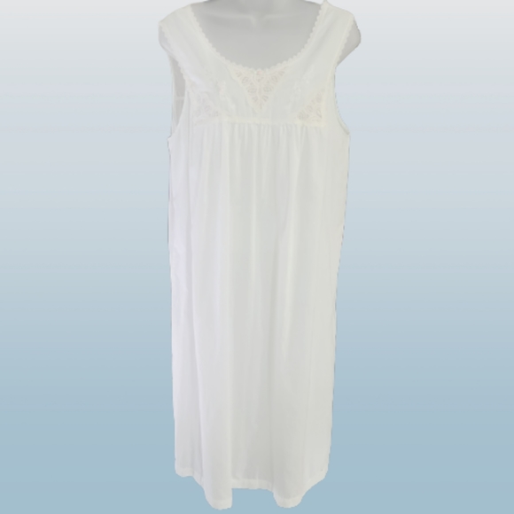 Vintage 1960s Vanity Fair Sz Lg Lace Embellished Penoir Set Chemise Crea… - Picture 2 of 10